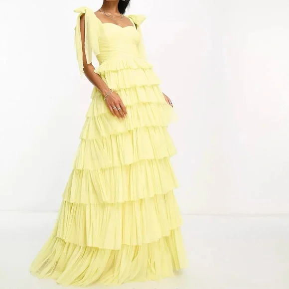 chinese dress ladies Yellow Lace Appliques Tight Mini Dress – Ohmollydress